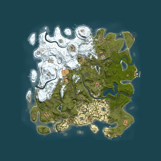Rust map seed 1061869216, 4500x4500m top-down preview
