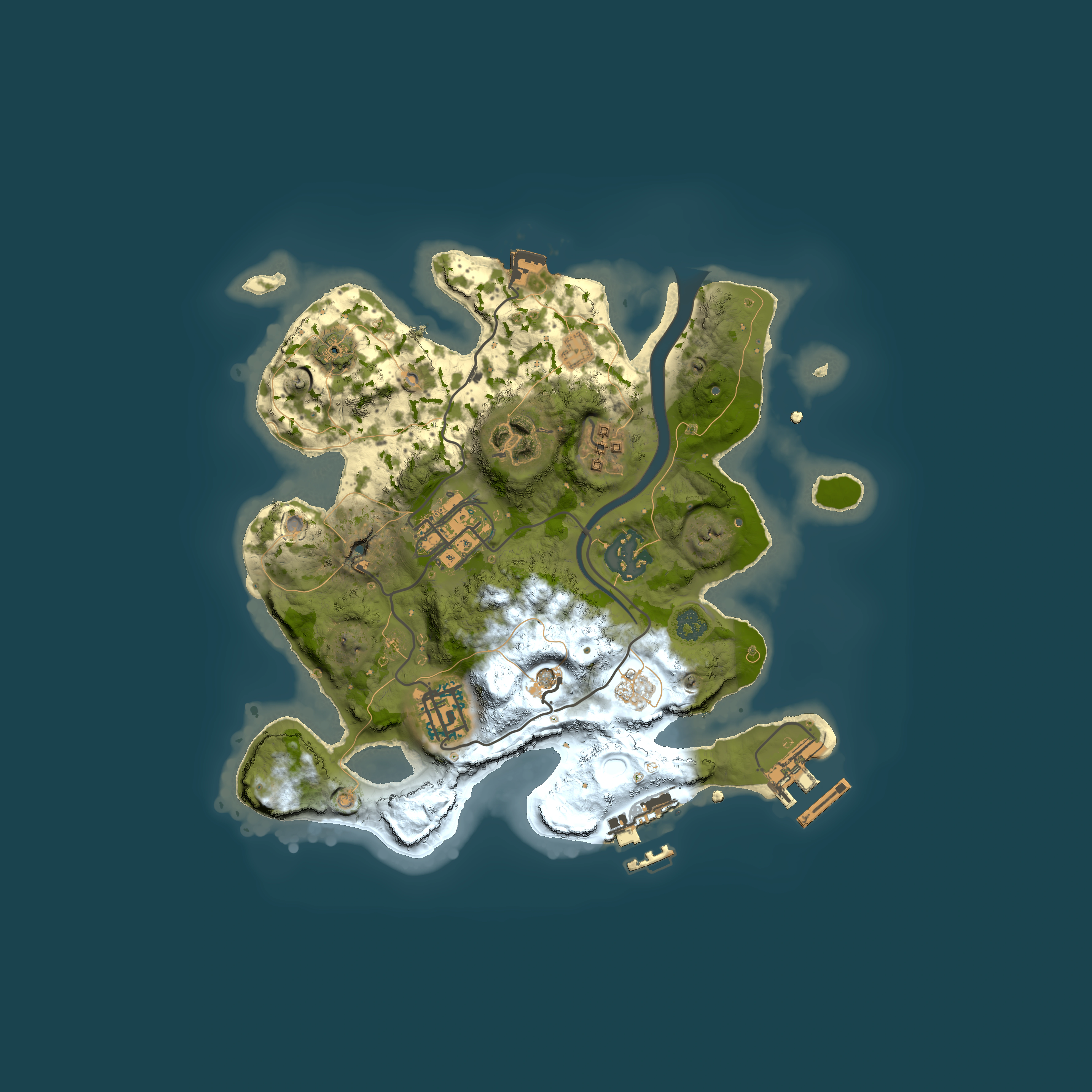 Full top-down render of Rust map seed 1347955757, 2500x2500m