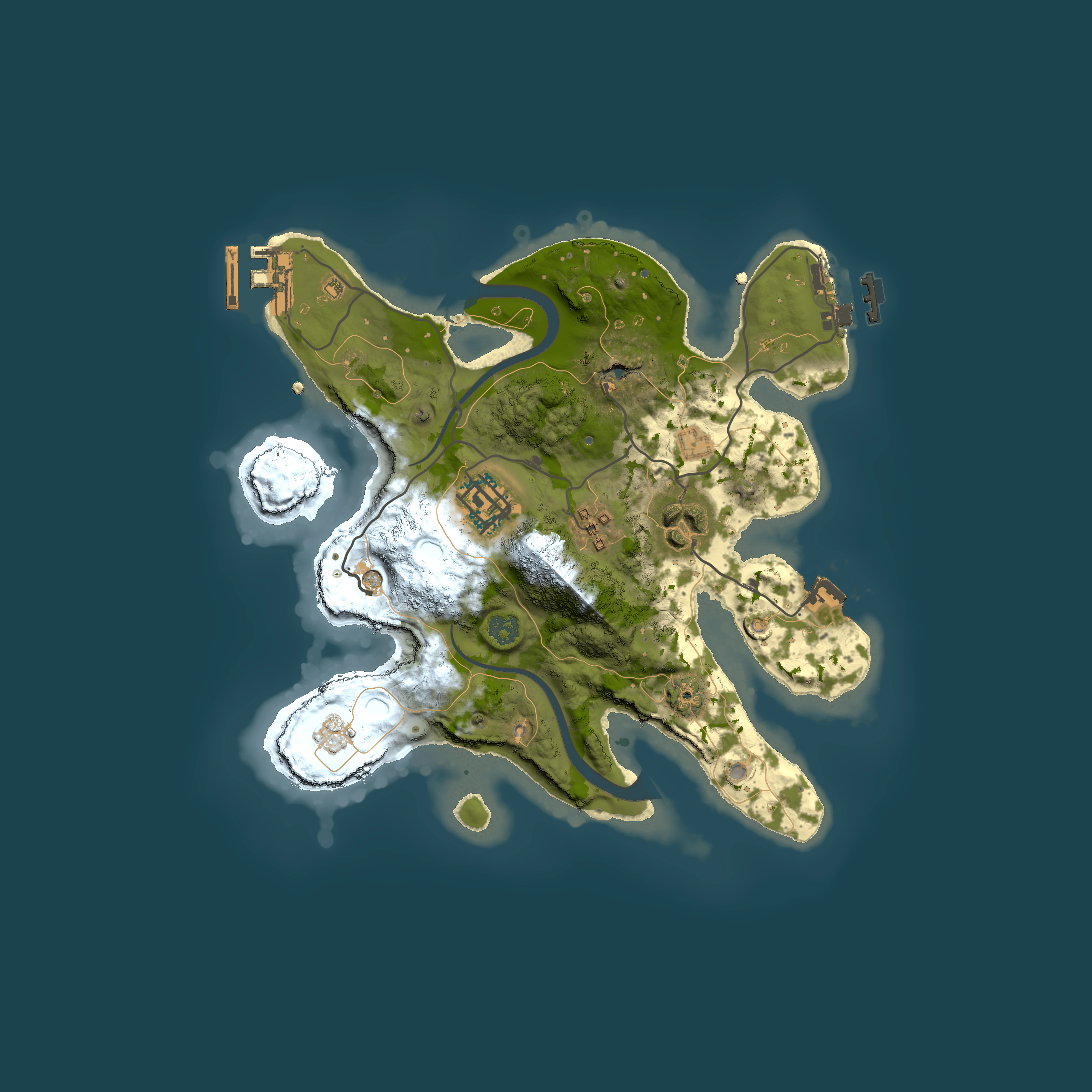 Full top-down render of Rust map seed 470761583, 2500x2500m
