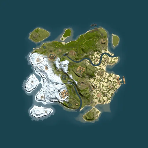 Rust map seed 117914174, 3000x3000m top-down preview