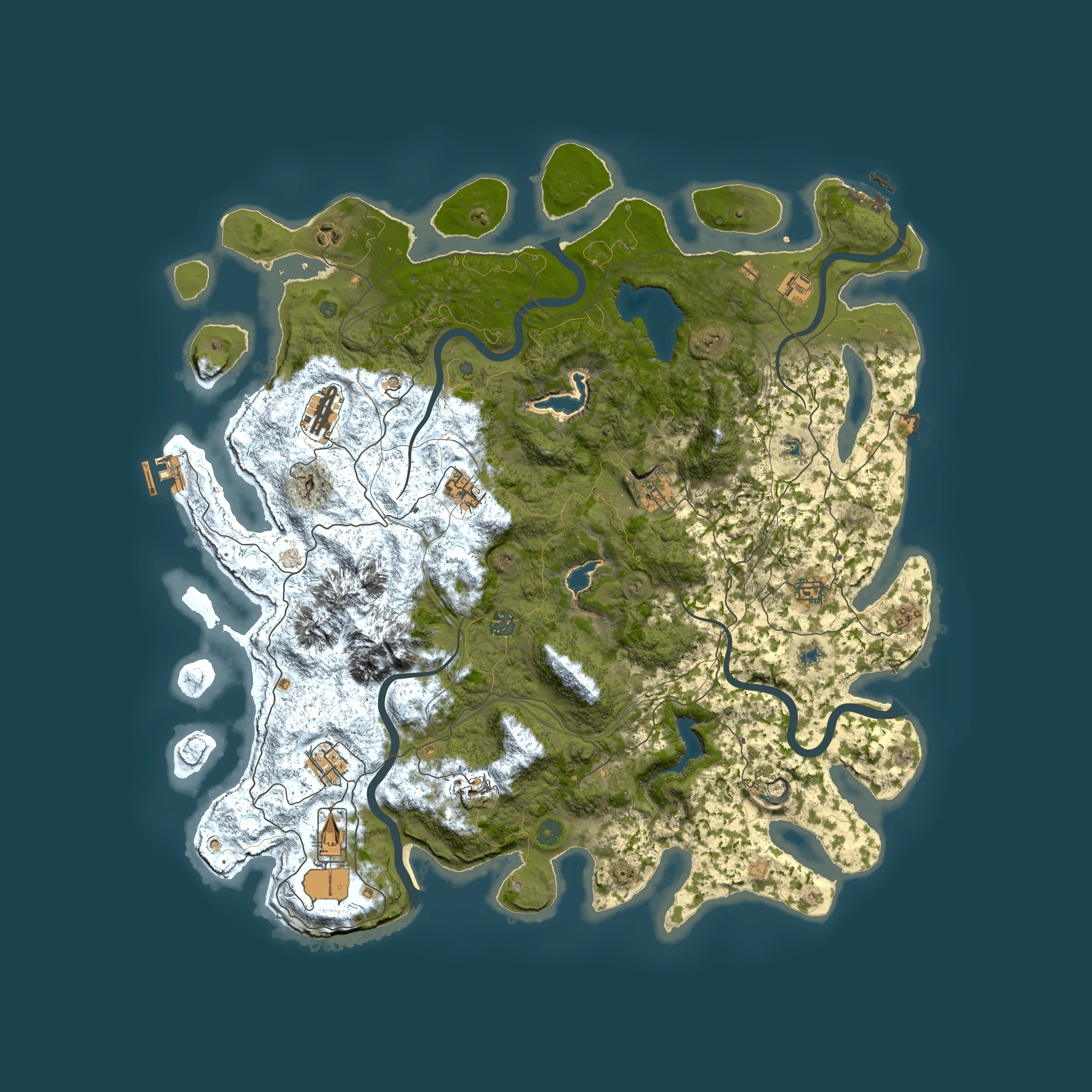 Full top-down render of Rust map seed 675454324, 5000x5000m