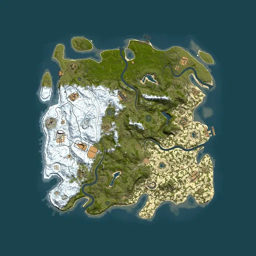 Rust map seed 2078392032, 4500x4500m top-down preview