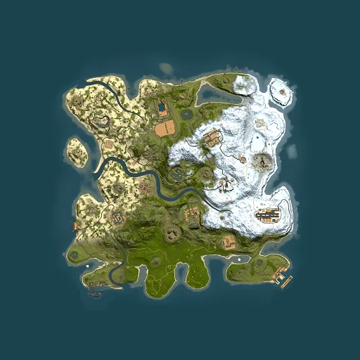 Rust map seed 1579124291, 3500x3500m top-down preview