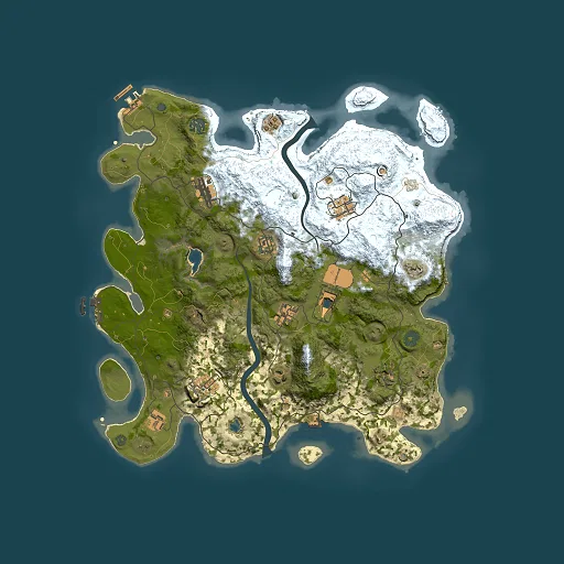 Rust map seed 1036697531, 4000x4000m top-down preview