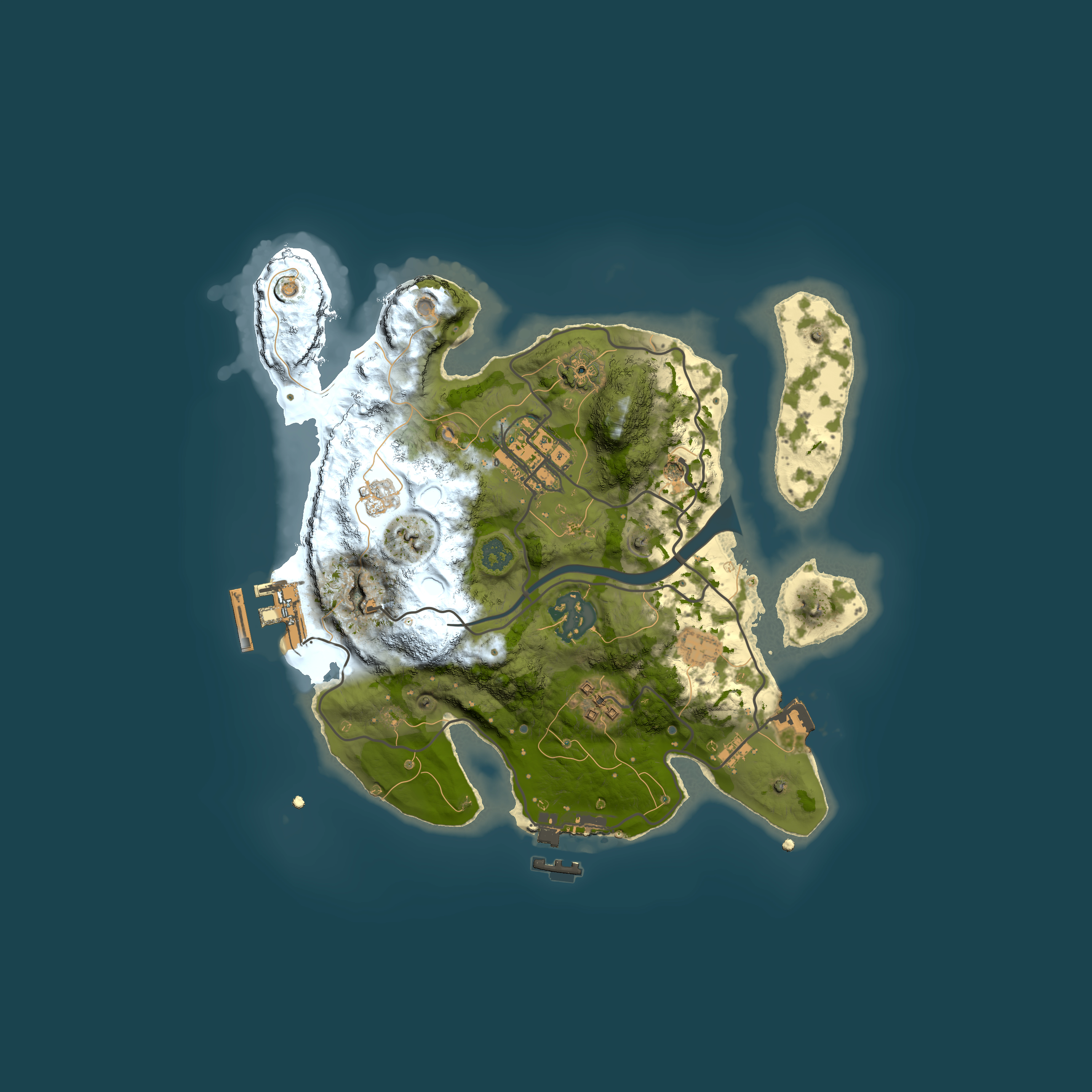 Full top-down render of Rust map seed 1452952653, 2500x2500m