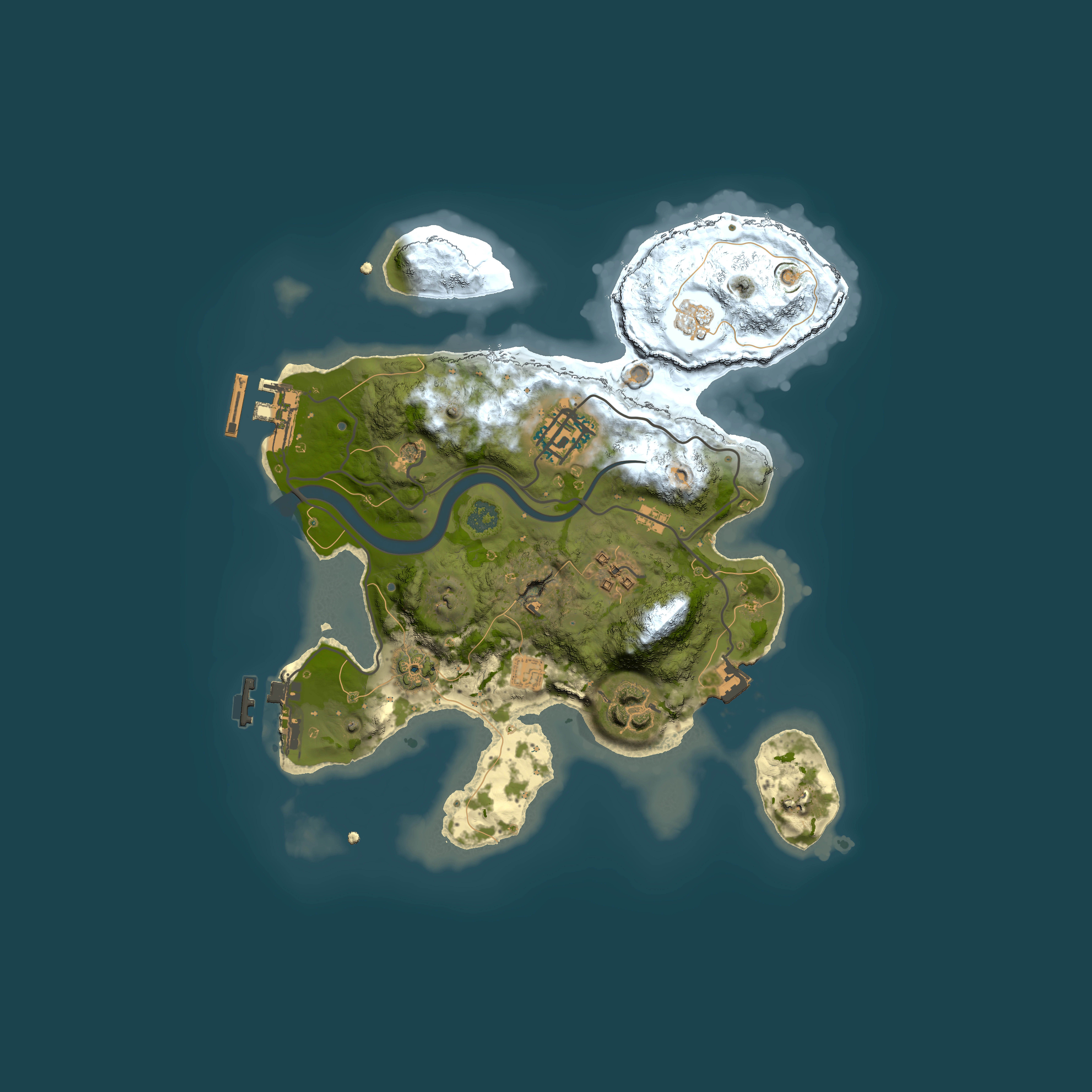 Full top-down render of Rust map seed 1341084959, 2500x2500m