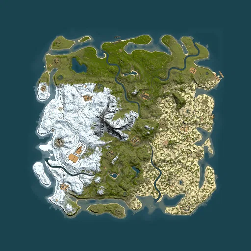 Rust map seed 2100510223, 5500x5500m top-down preview