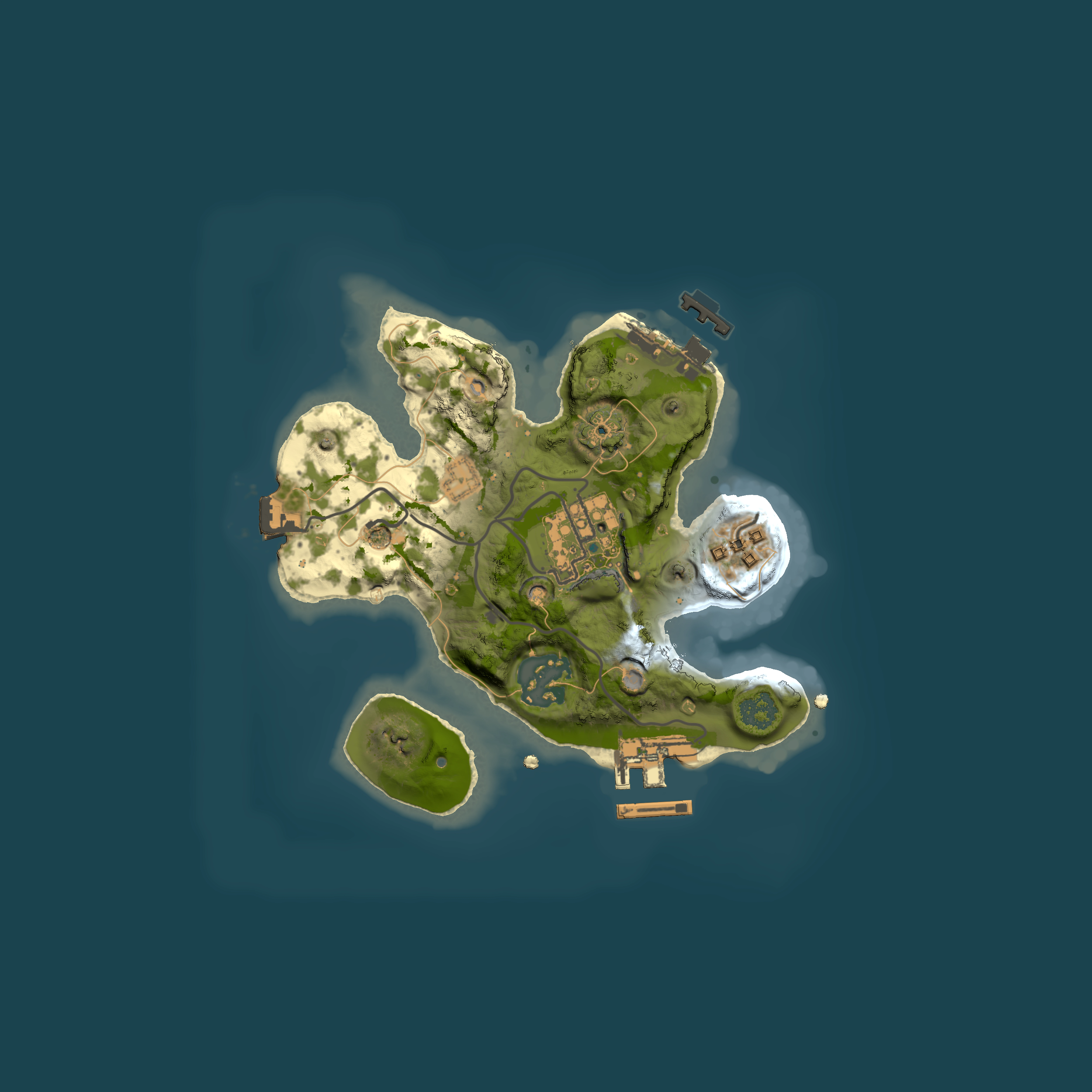 Full top-down render of Rust map seed 49584317, 2000x2000m