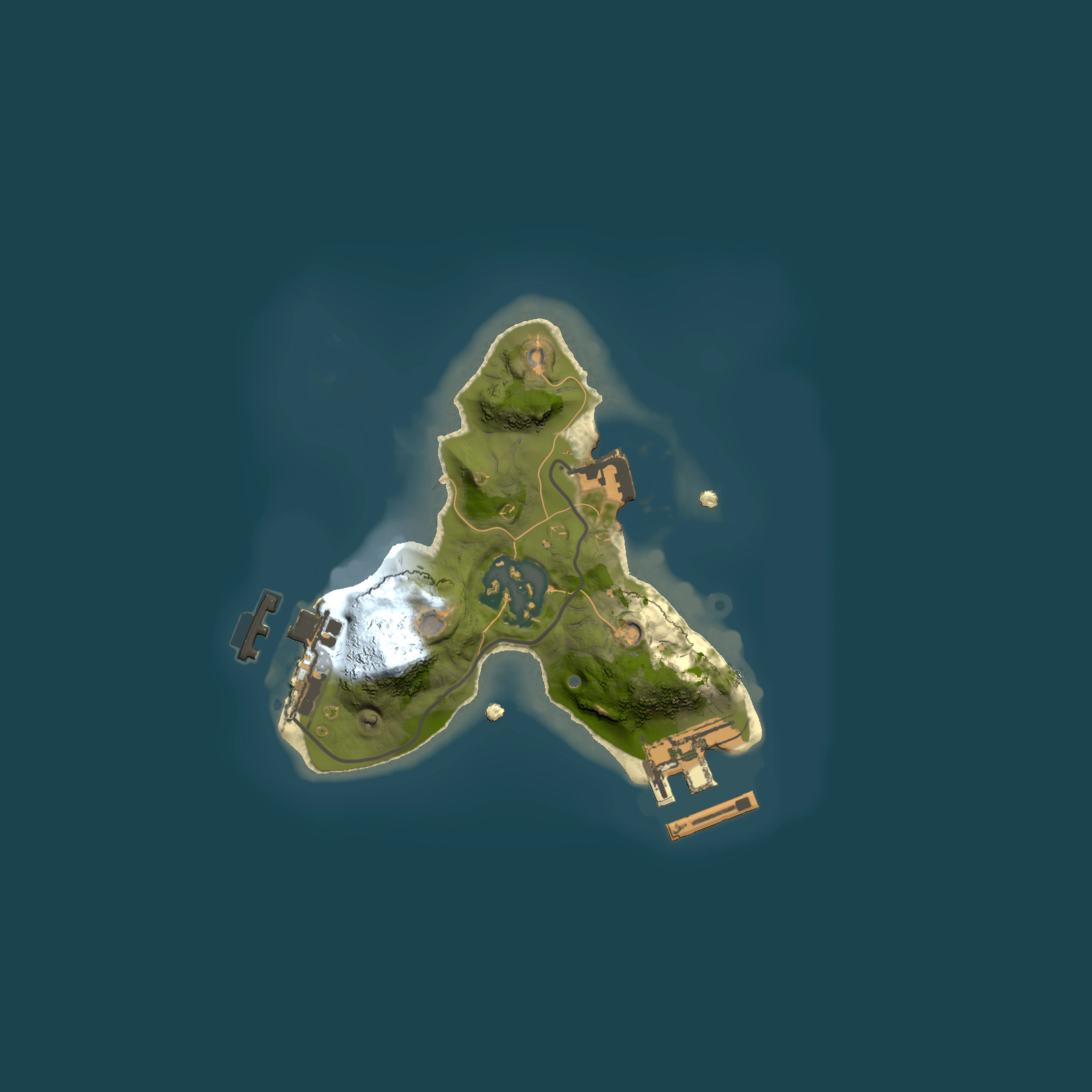 Full top-down render of Rust map seed 450663259, 1500x1500m