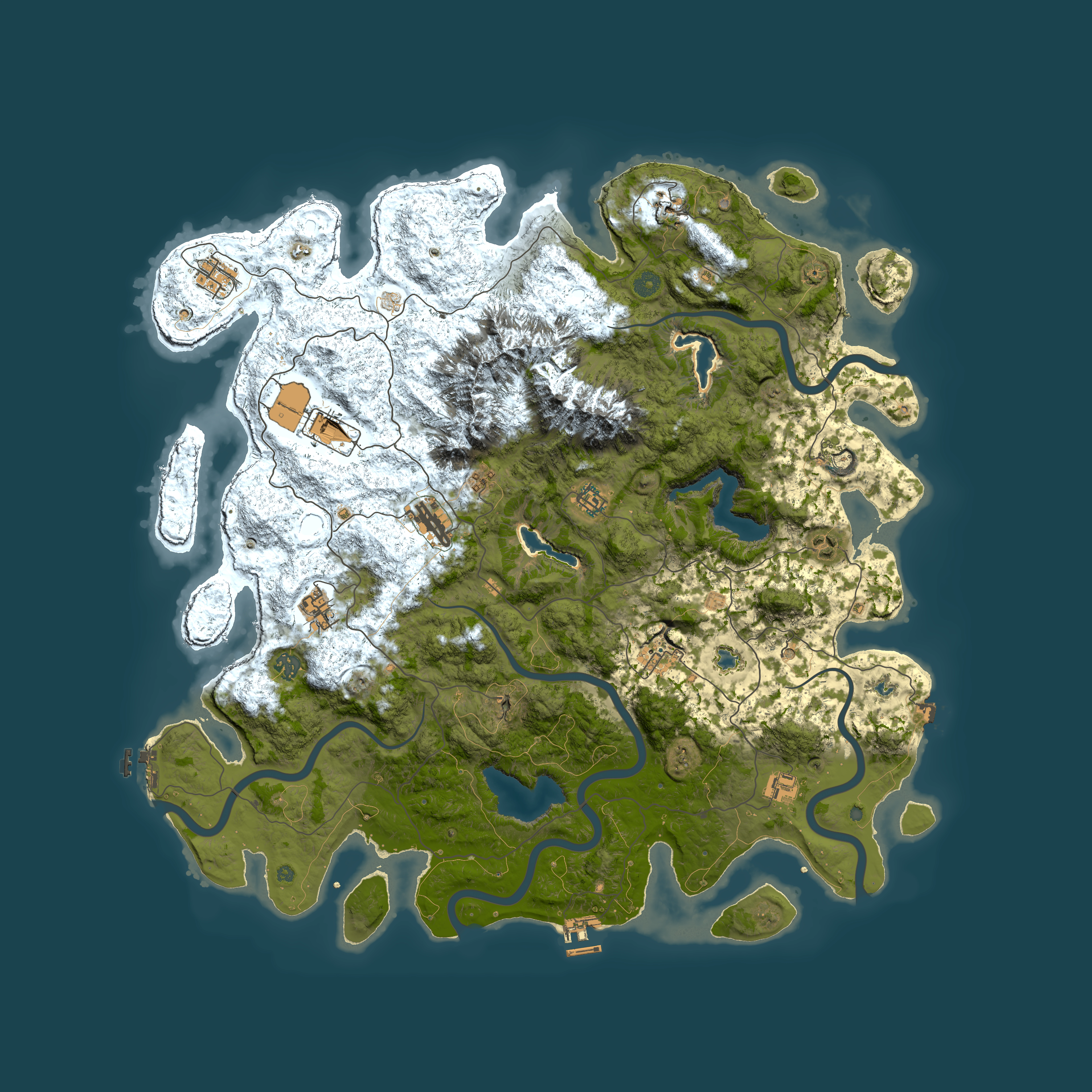 Full top-down render of Rust map seed 1836773694, 5000x5000m