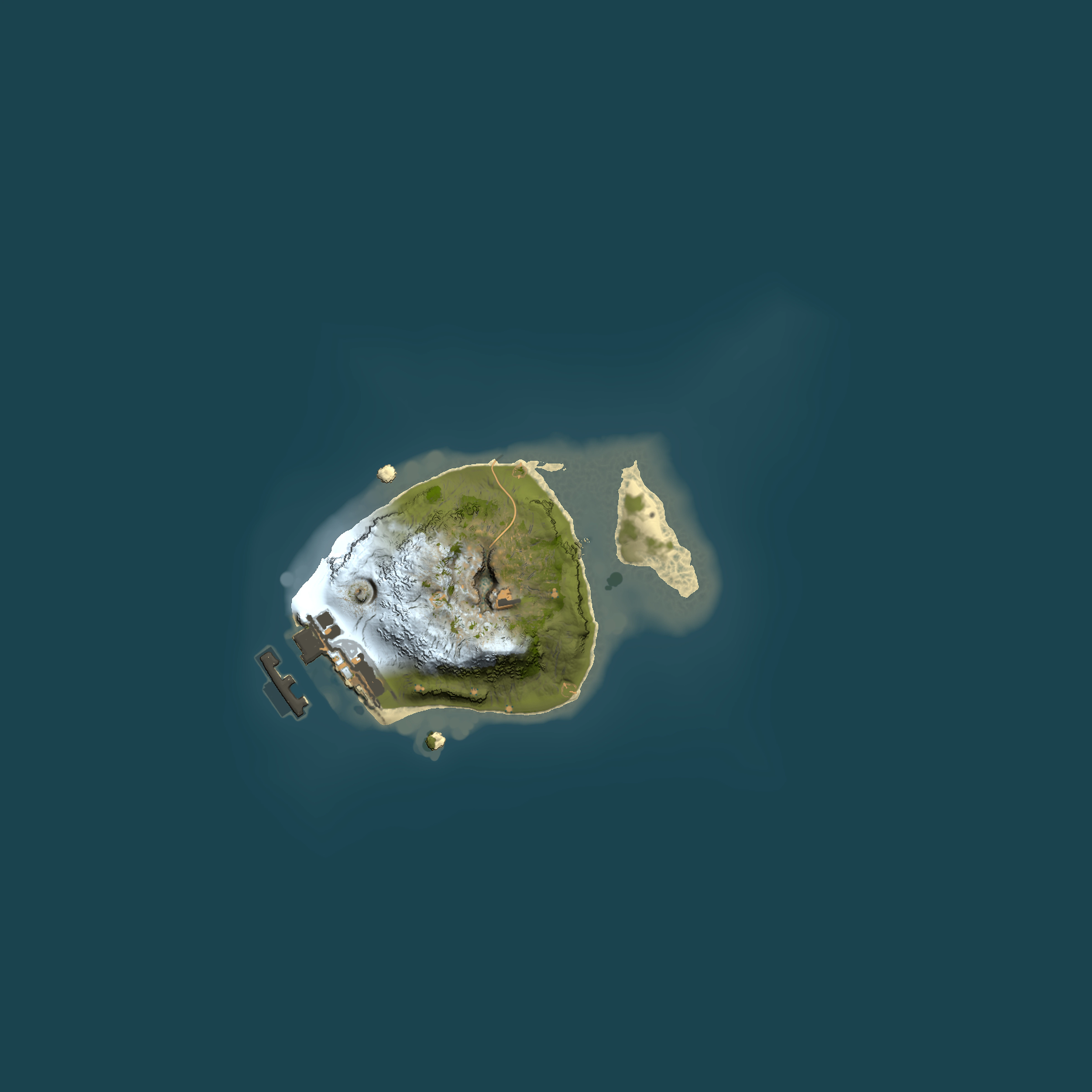 Full top-down render of Rust map seed 1378013852, 1500x1500m