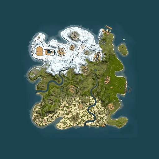 Rust map seed 456692777, 3500x3500m top-down preview