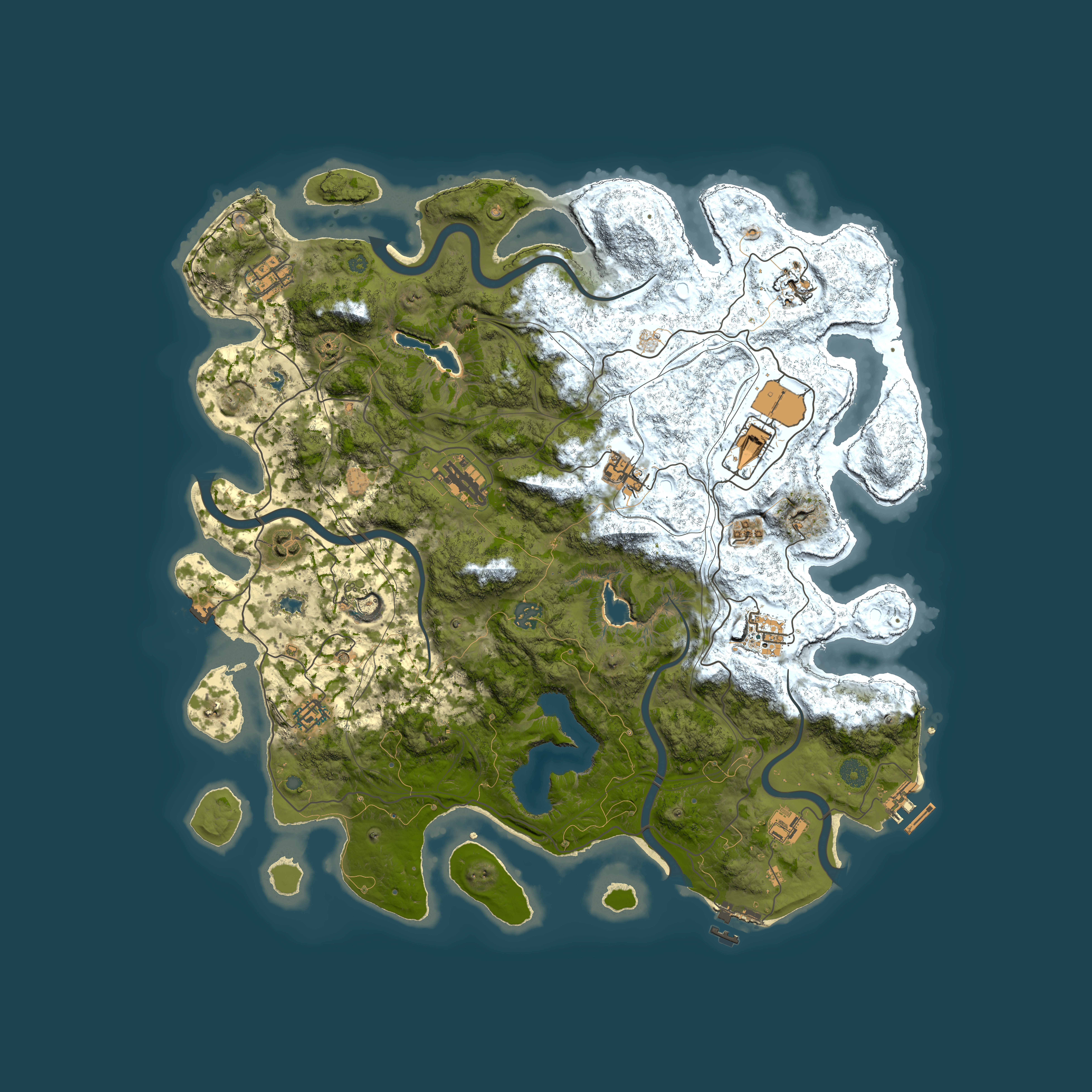 Full top-down render of Rust map seed 1228615049, 4500x4500m