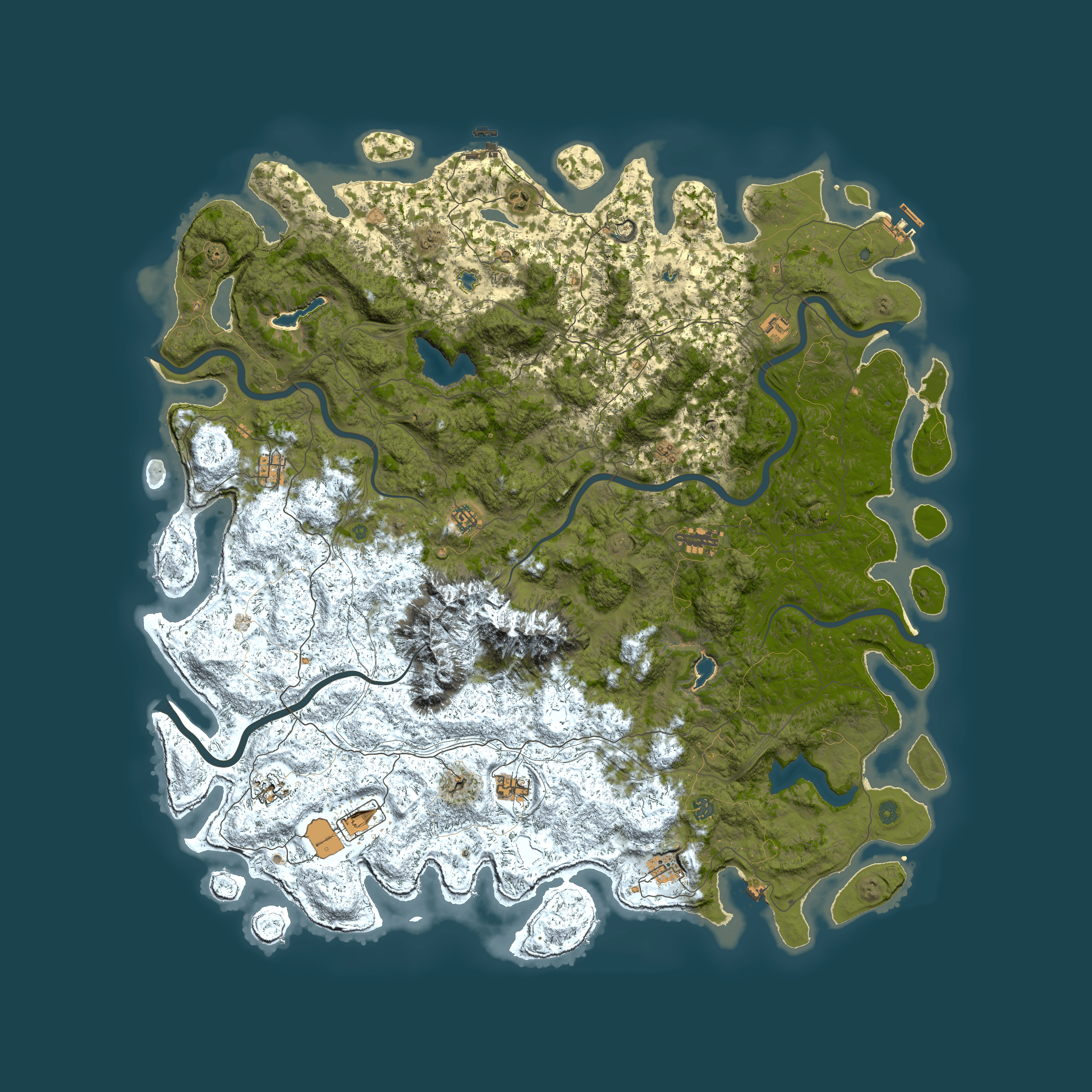 Full top-down render of Rust map seed 882763879, 6000x6000m