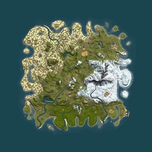 Rust map seed 1318852046, 5000x5000m top-down preview