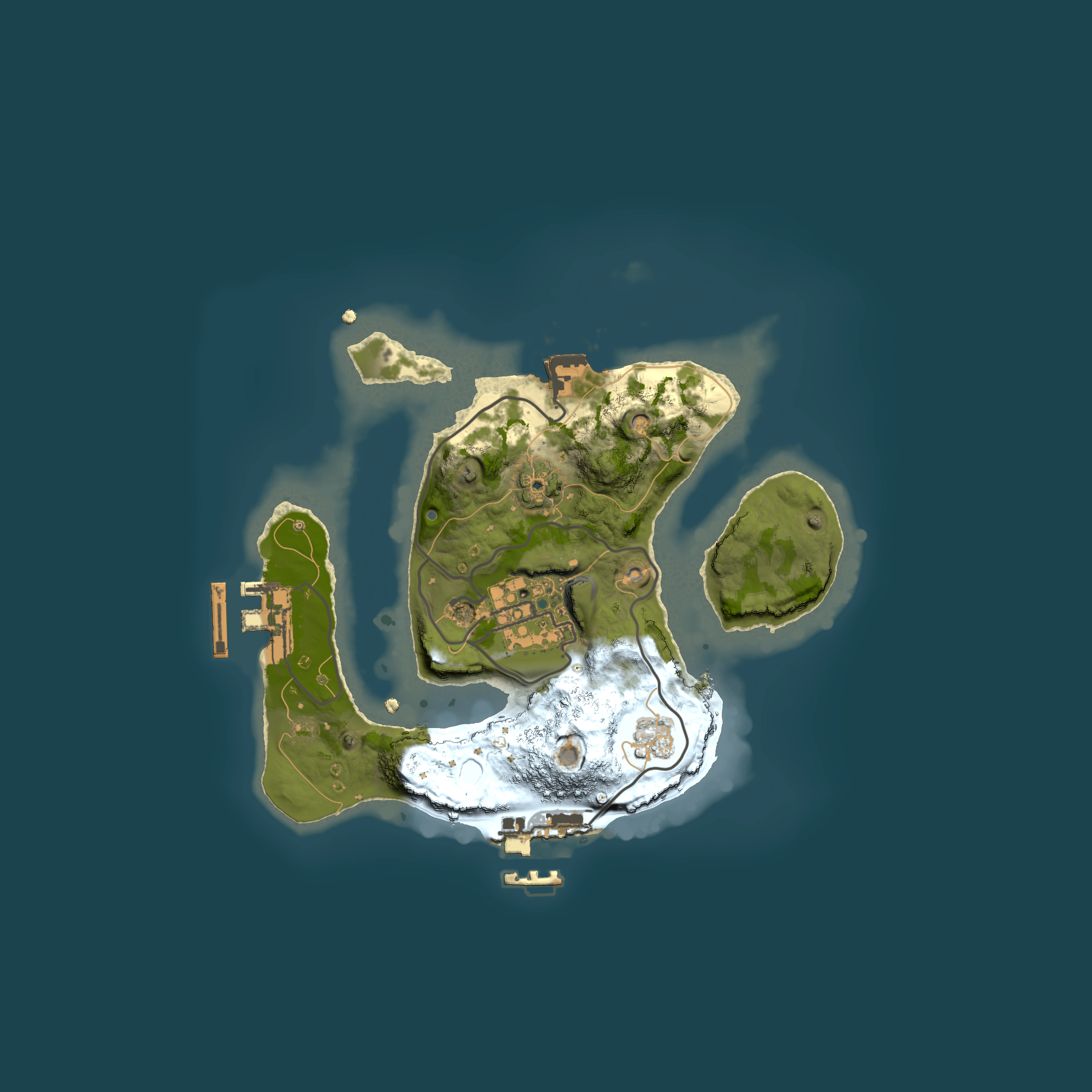 Full top-down render of Rust map seed 2109518674, 2000x2000m