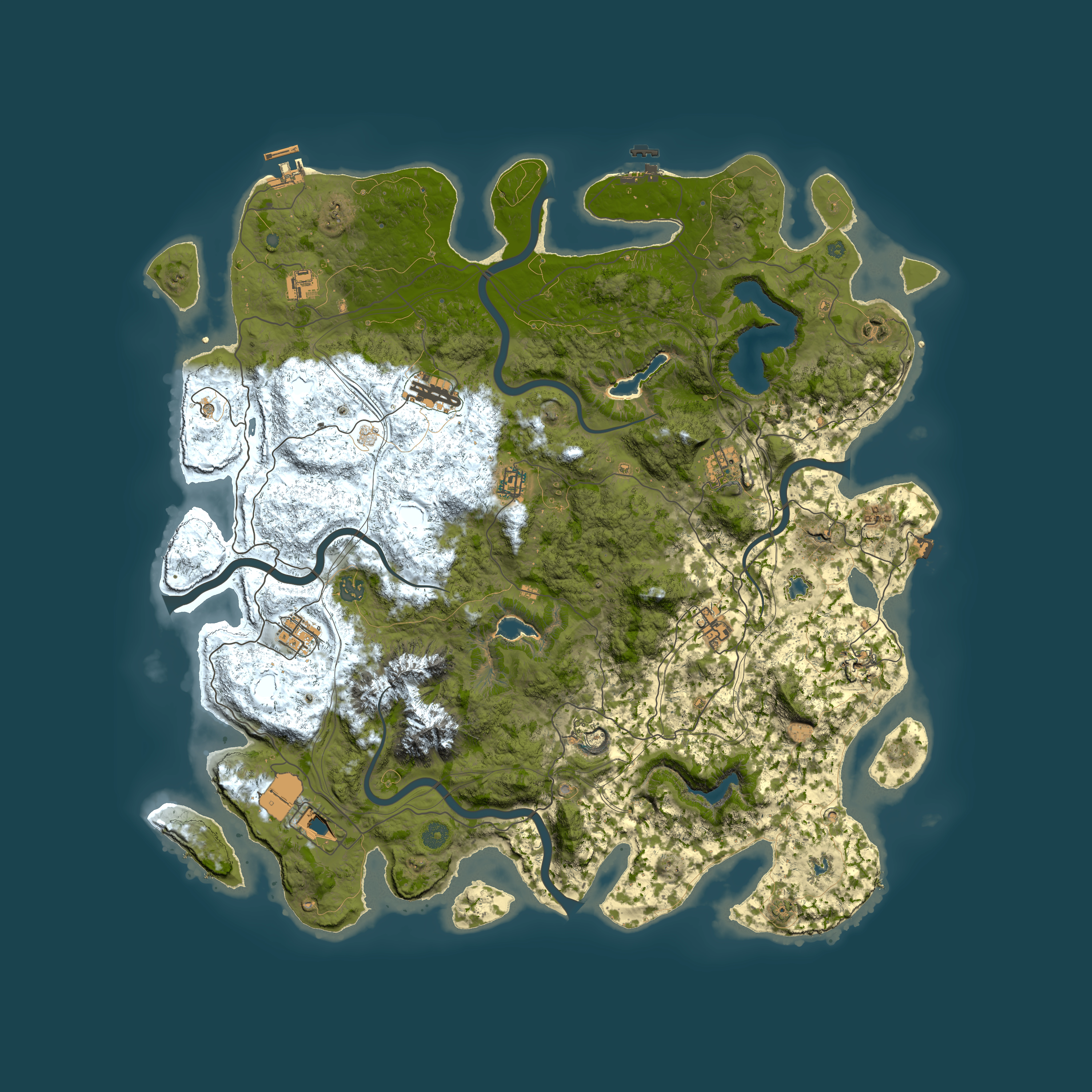 Full top-down render of Rust map seed 1181950768, 5000x5000m
