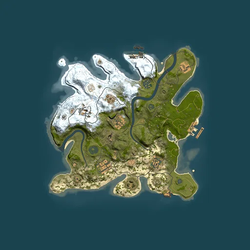 Rust map seed 225949269, 3000x3000m top-down preview