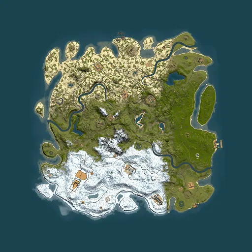 Rust map seed 138720668, 5000x5000m top-down preview