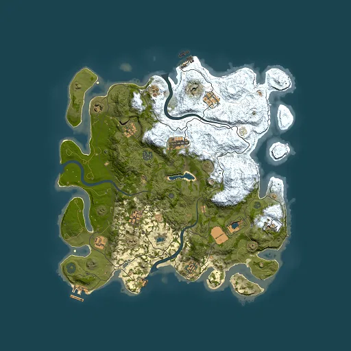 Rust map seed 249128133, 4000x4000m top-down preview