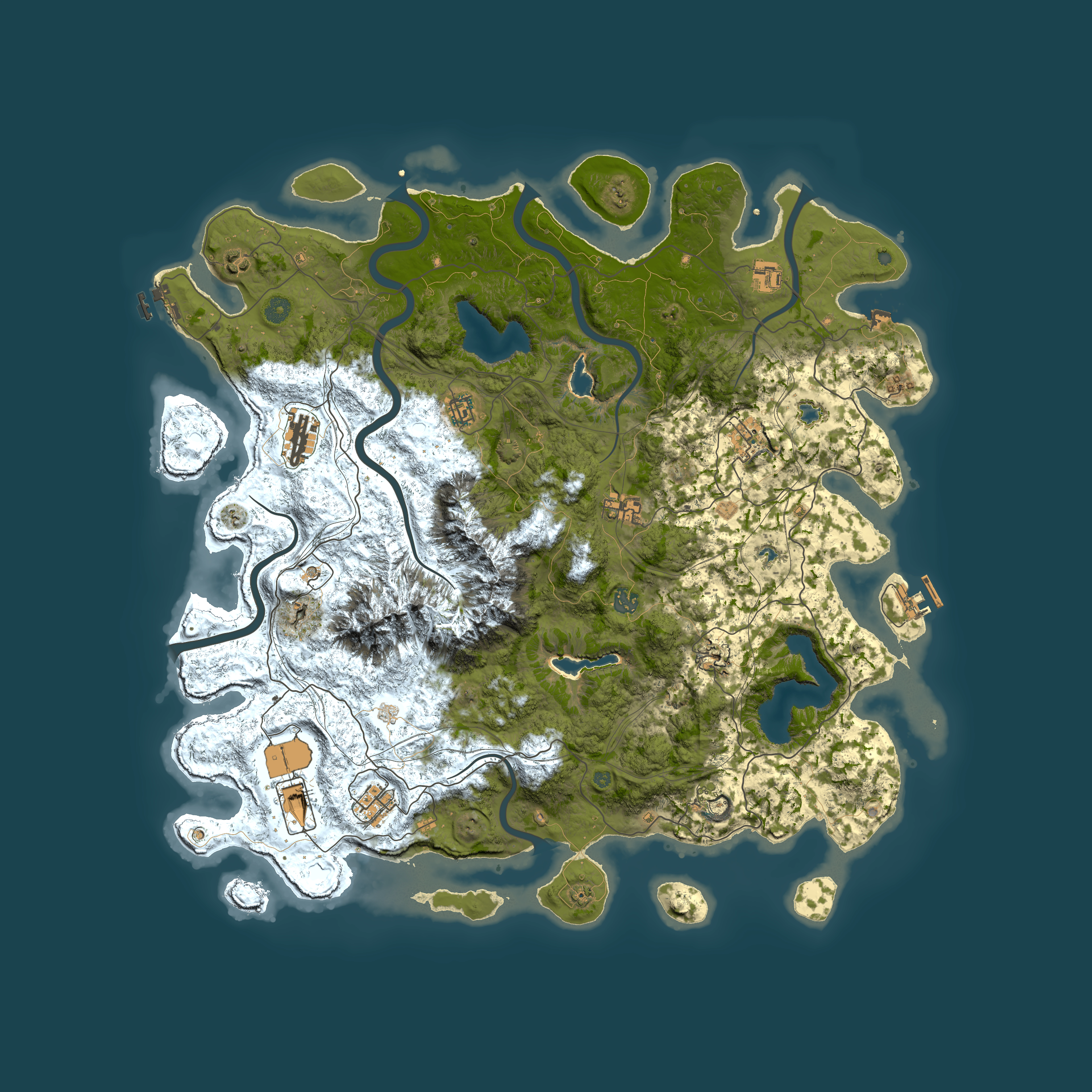 Full top-down render of Rust map seed 1679447457, 5000x5000m