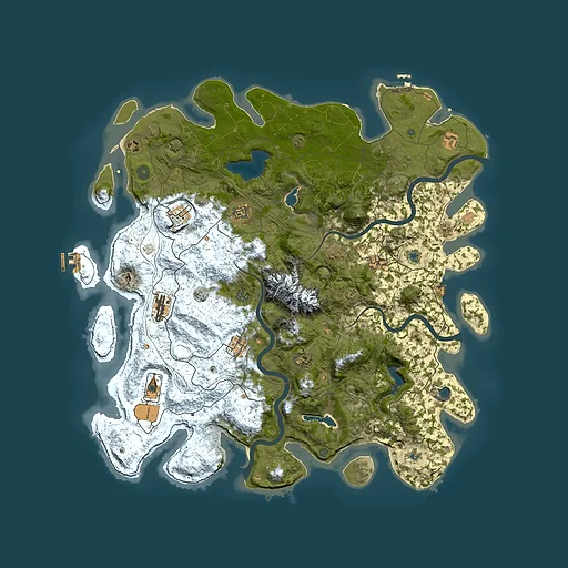 Rust map seed 1119437578, 5000x5000m top-down preview