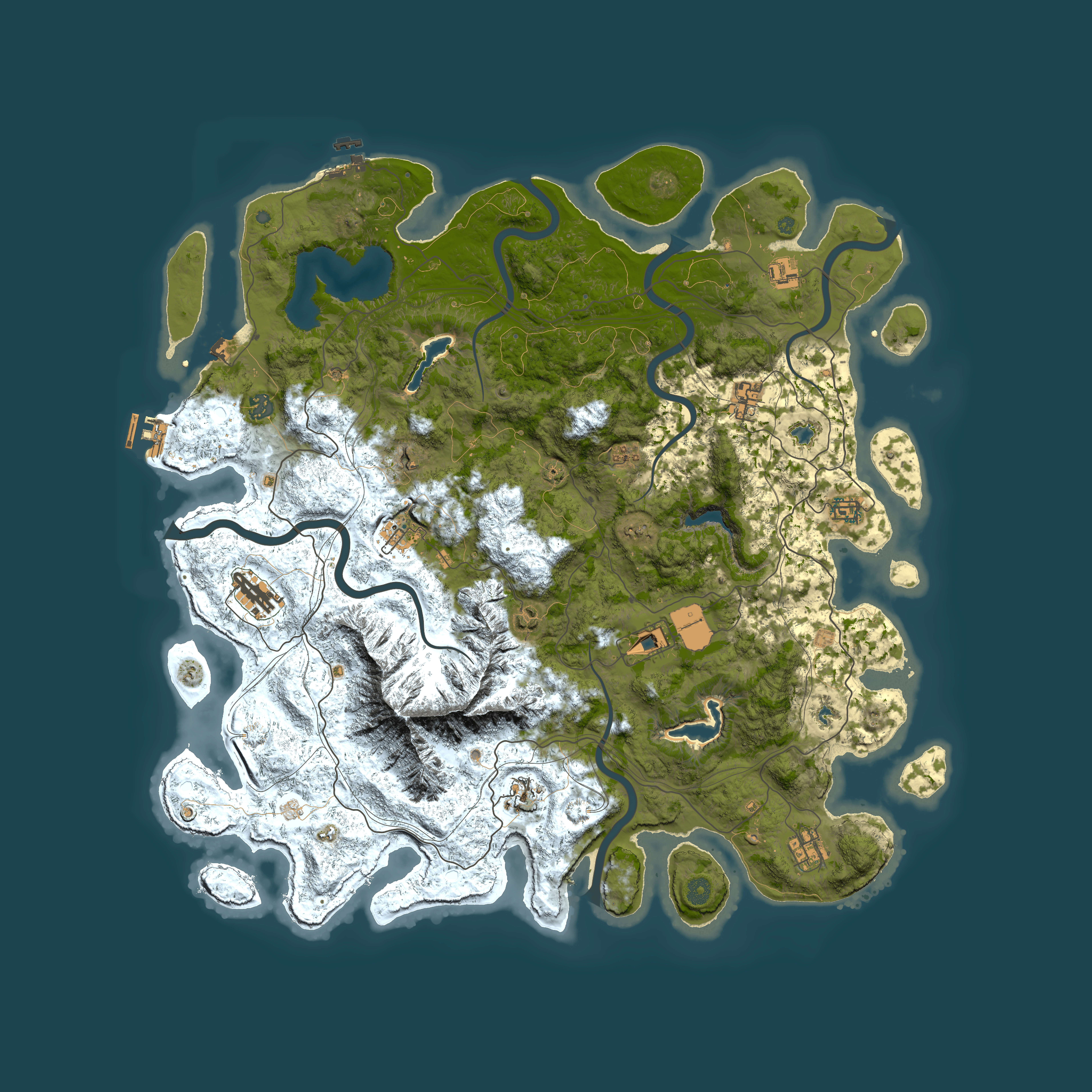 Full top-down render of Rust map seed 1178757308, 5000x5000m