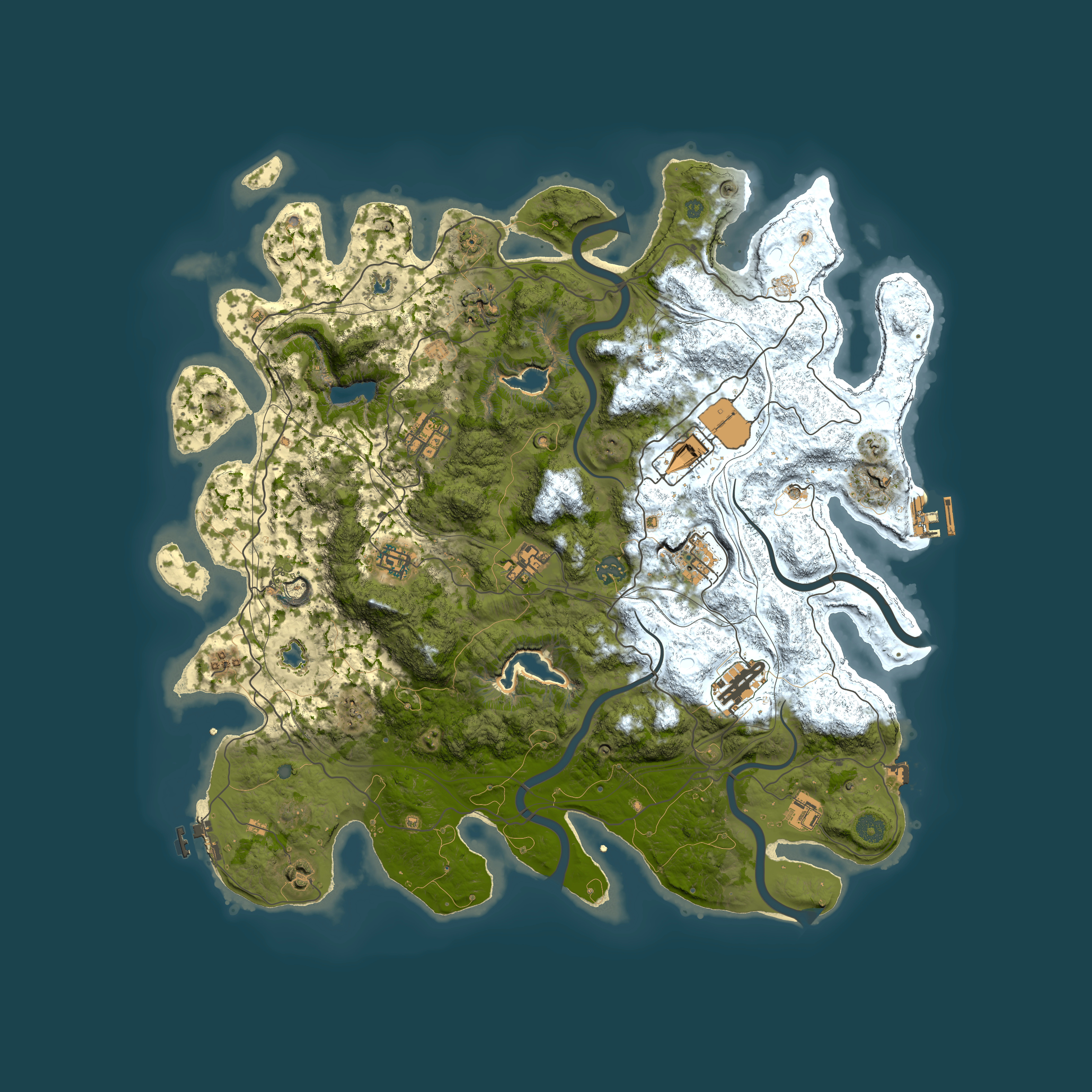 Full top-down render of Rust map seed 1708316459, 4500x4500m