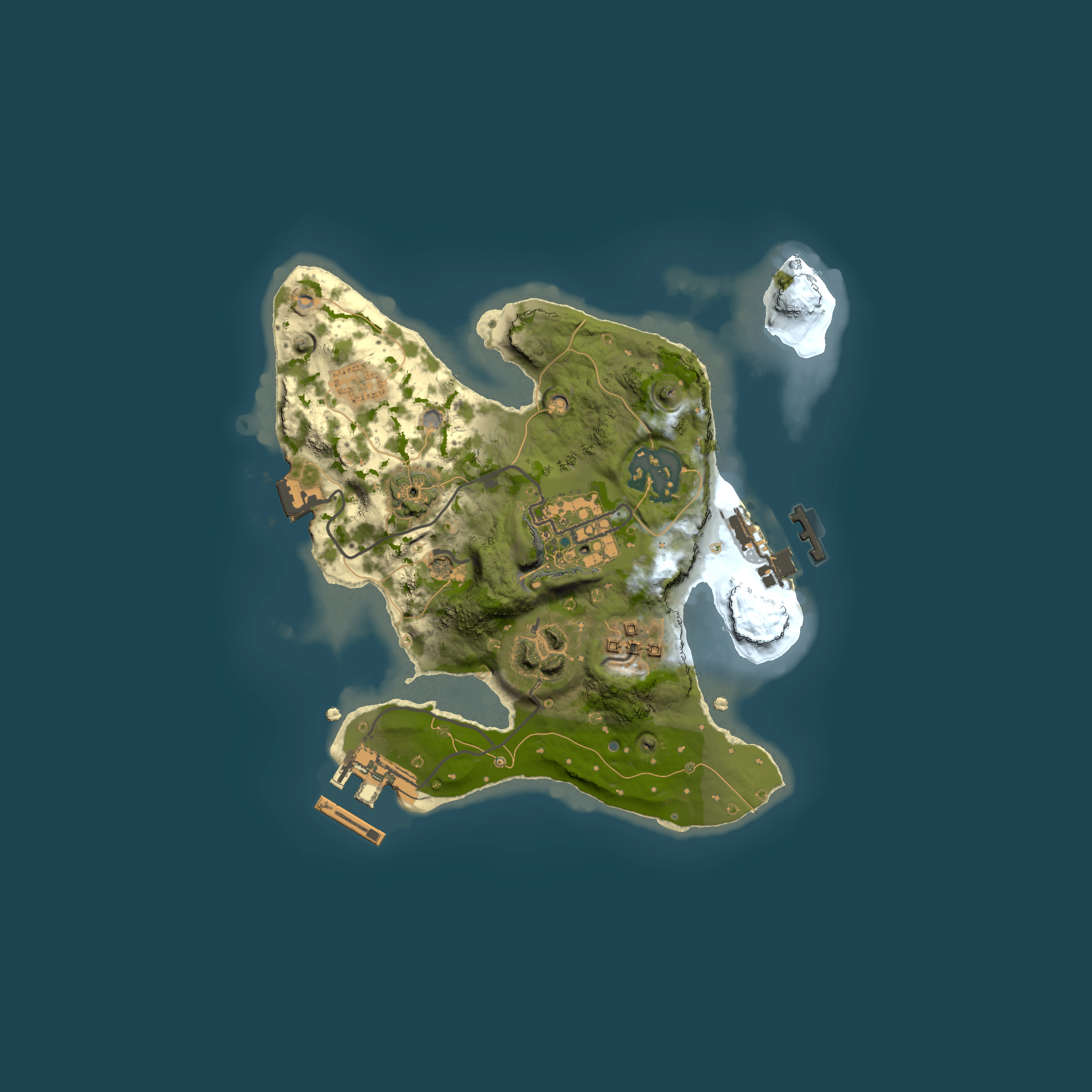 Full top-down render of Rust map seed 1018752605, 2000x2000m