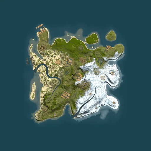 Rust map seed 608345325, 3000x3000m top-down preview