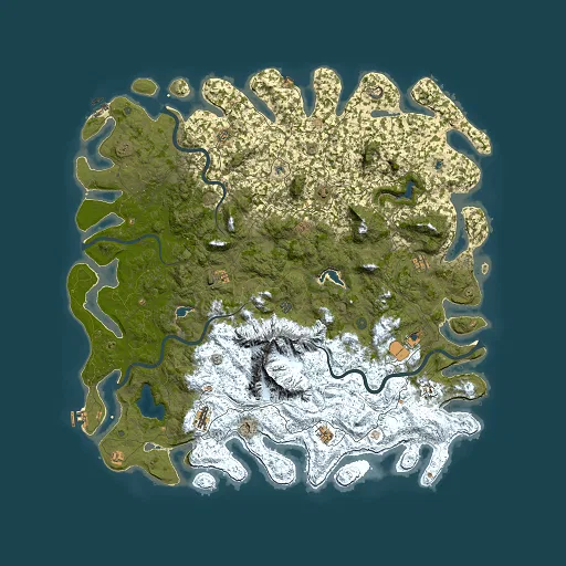 Rust map seed 724010058, 6000x6000m top-down preview