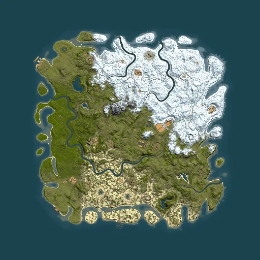 Rust map seed 2441581, 6000x6000m top-down preview