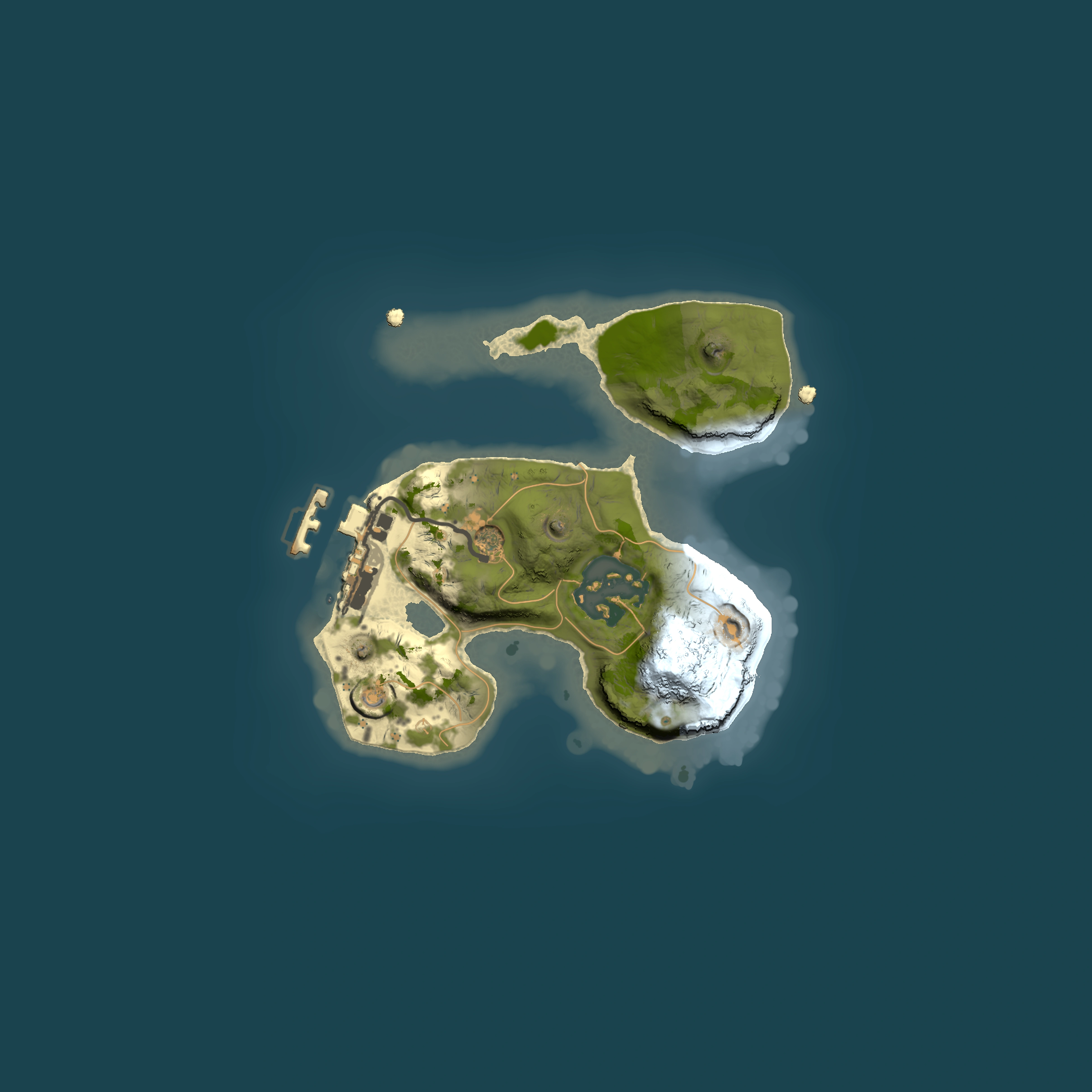 Full top-down render of Rust map seed 827386510, 1500x1500m