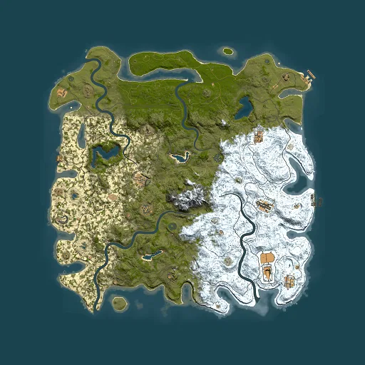 Rust map seed 1329243945, 5500x5500m top-down preview