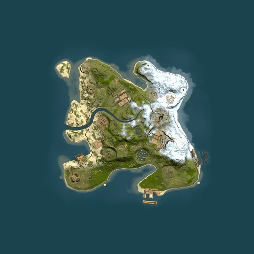 Rust map seed 1174429405, 2500x2500m top-down preview
