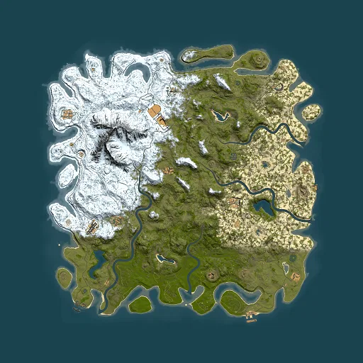 Rust map seed 190393681, 6000x6000m top-down preview