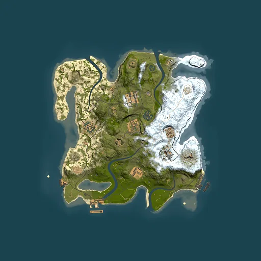 Rust map seed 1314757587, 3000x3000m top-down preview