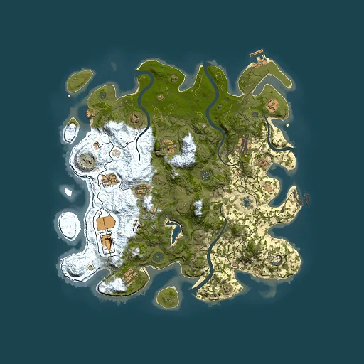 Rust map seed 152366020, 4000x4000m top-down preview