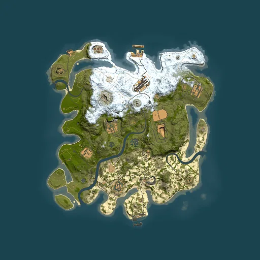 Rust map seed 1486734200, 3500x3500m top-down preview
