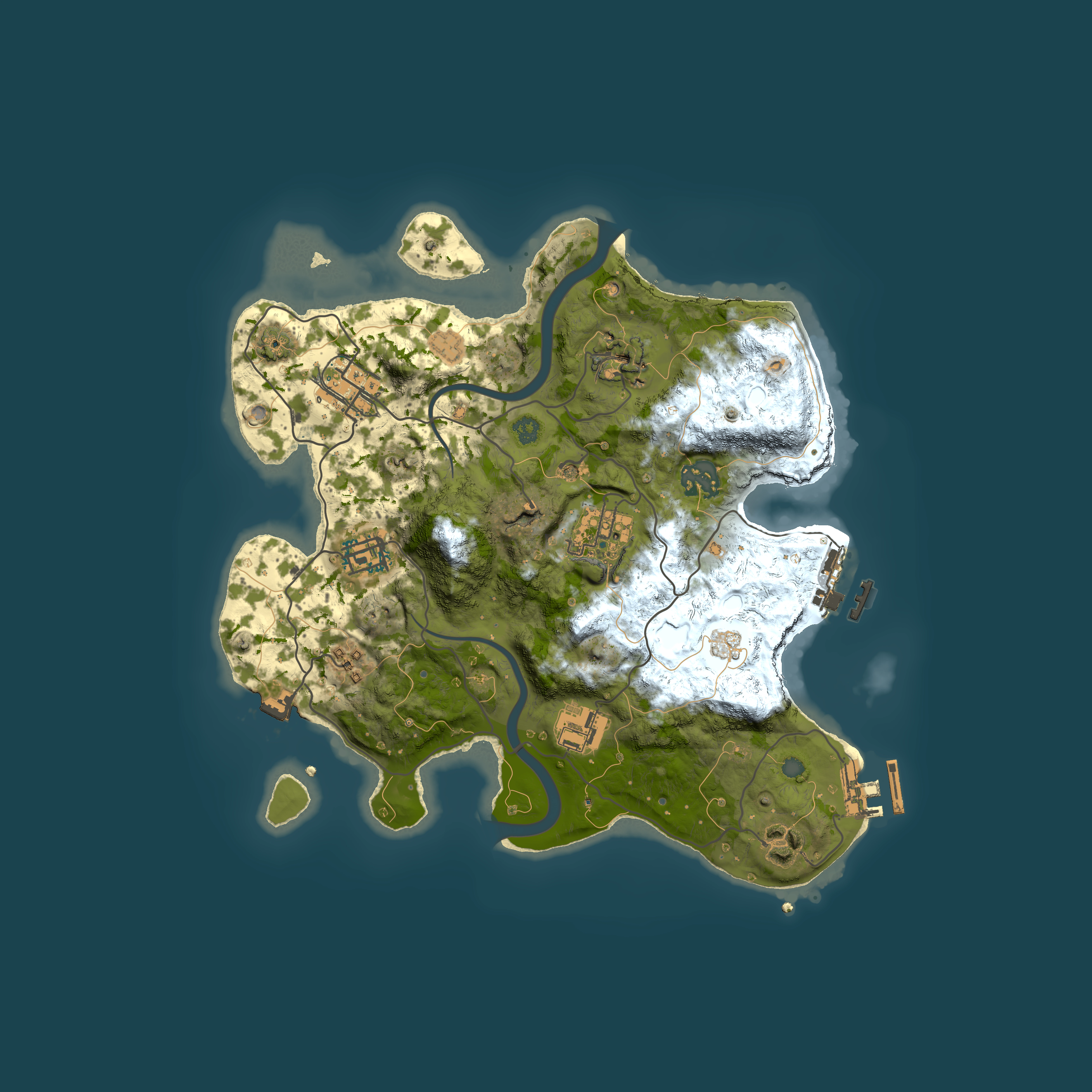 Full top-down render of Rust map seed 449544679, 3000x3000m