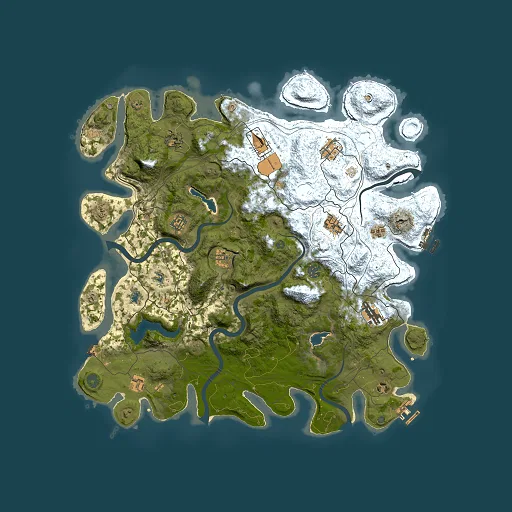 Rust map seed 281111829, 4500x4500m top-down preview