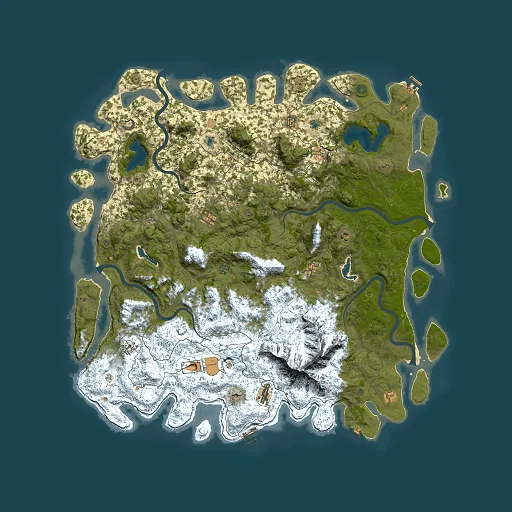 Rust map seed 1050443631, 6000x6000m top-down preview