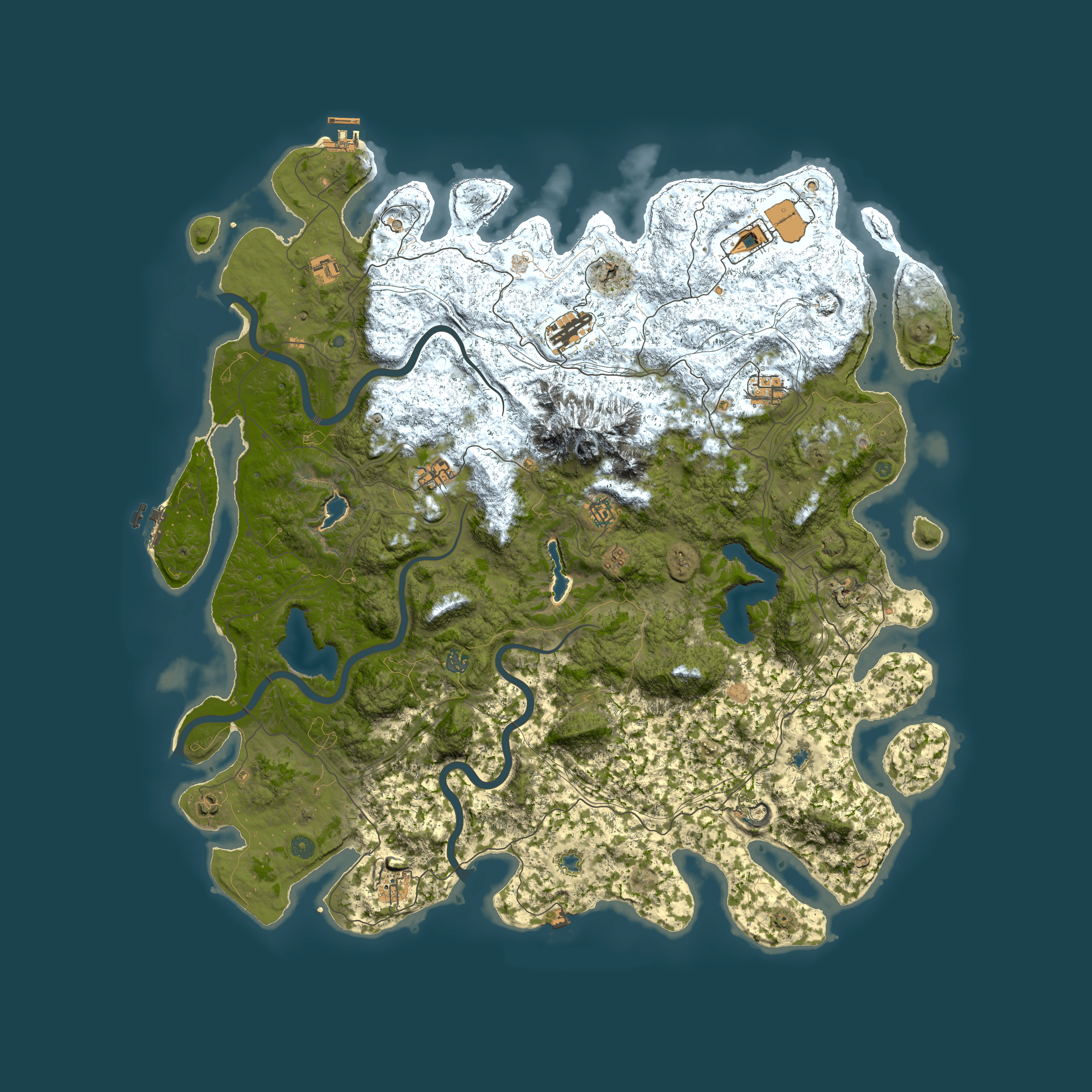 Full top-down render of Rust map seed 1645944529, 5500x5500m