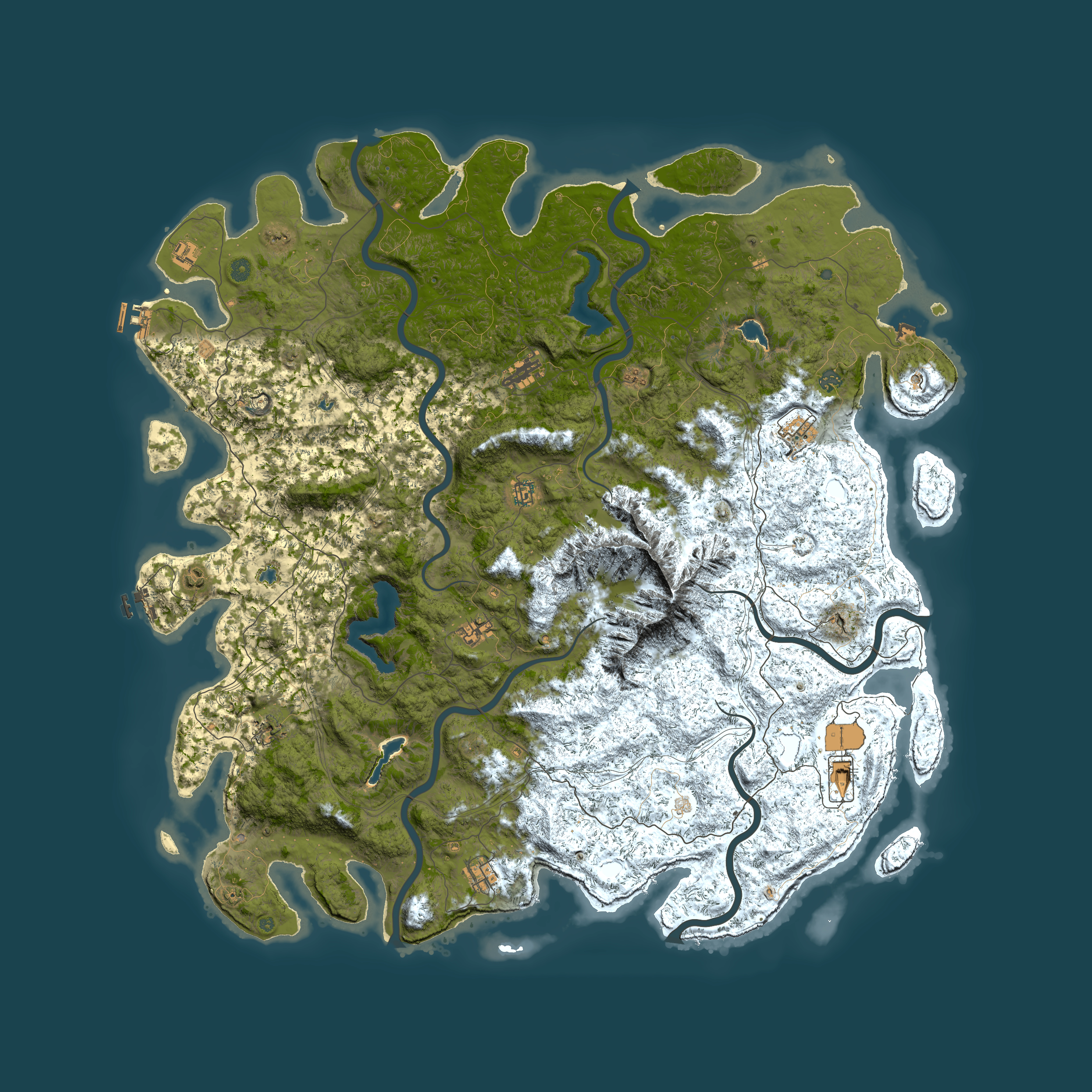 Full top-down render of Rust map seed 797533612, 6000x6000m