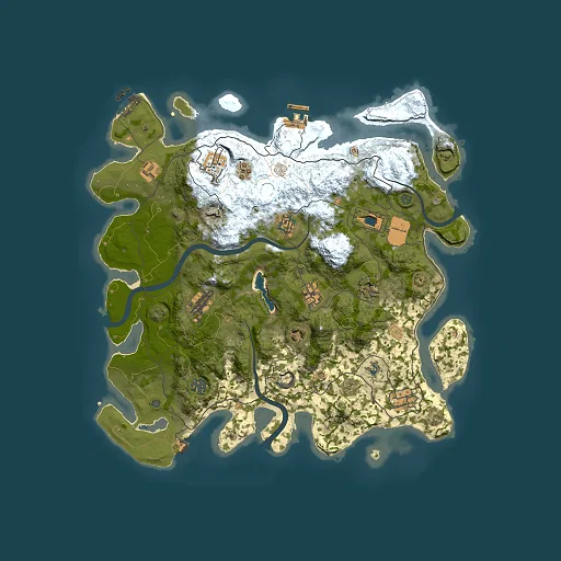 Rust map seed 30860204, 4000x4000m top-down preview