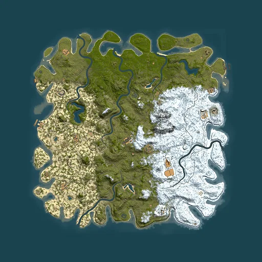 Rust map seed 514371923, 6000x6000m top-down preview