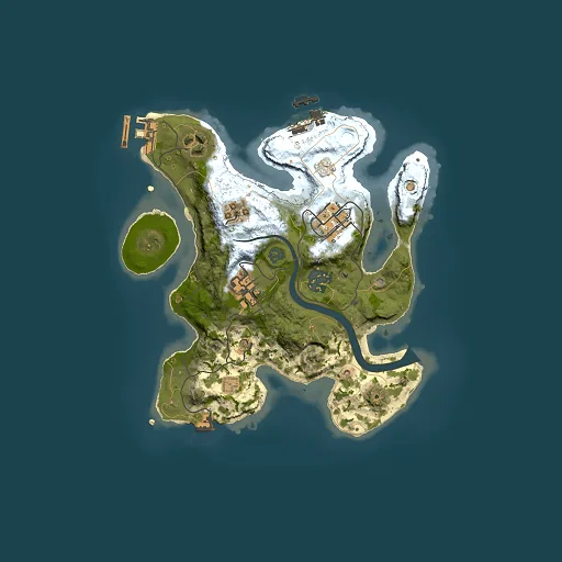 Rust map seed 1273421450, 2500x2500m top-down preview
