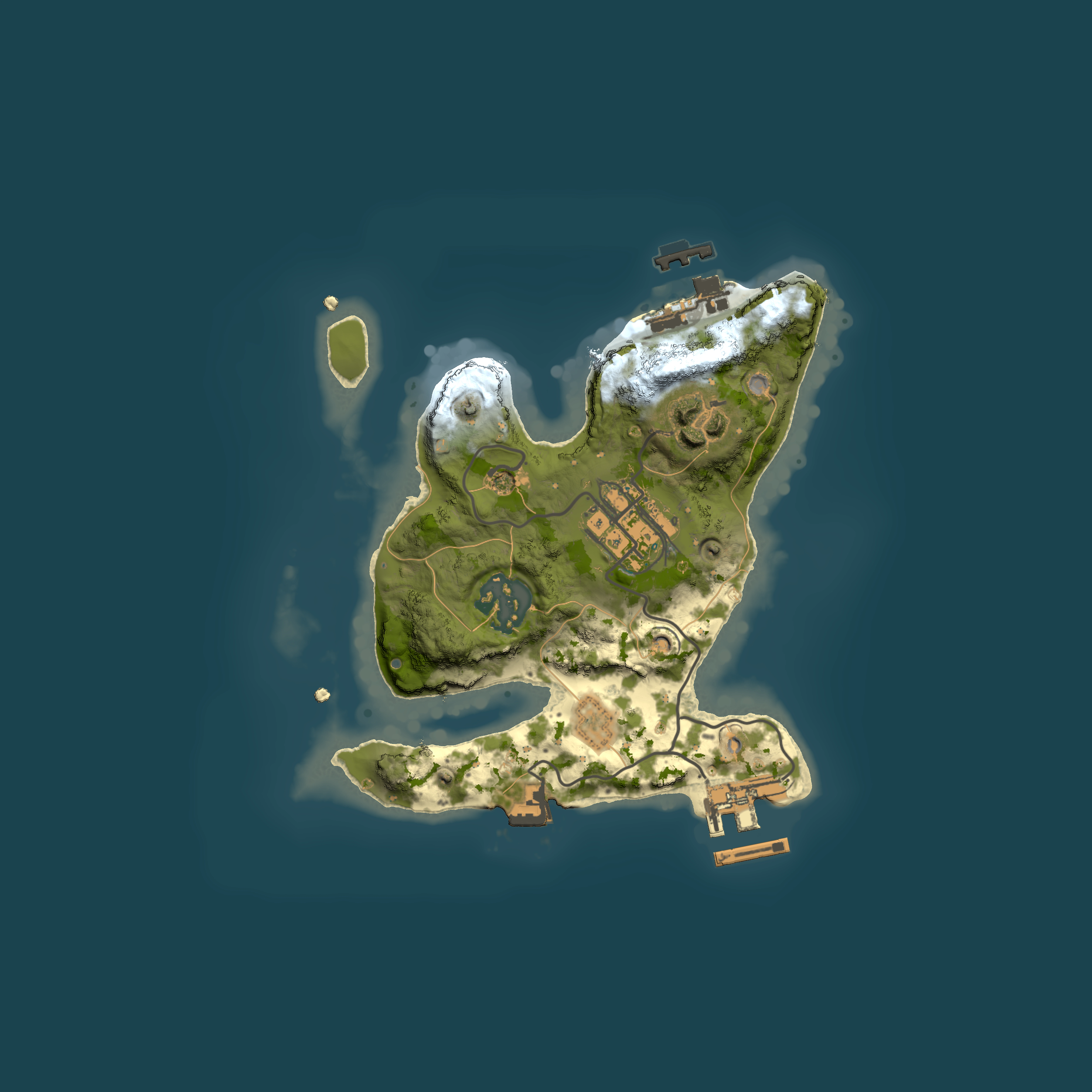 Full top-down render of Rust map seed 247643895, 2000x2000m
