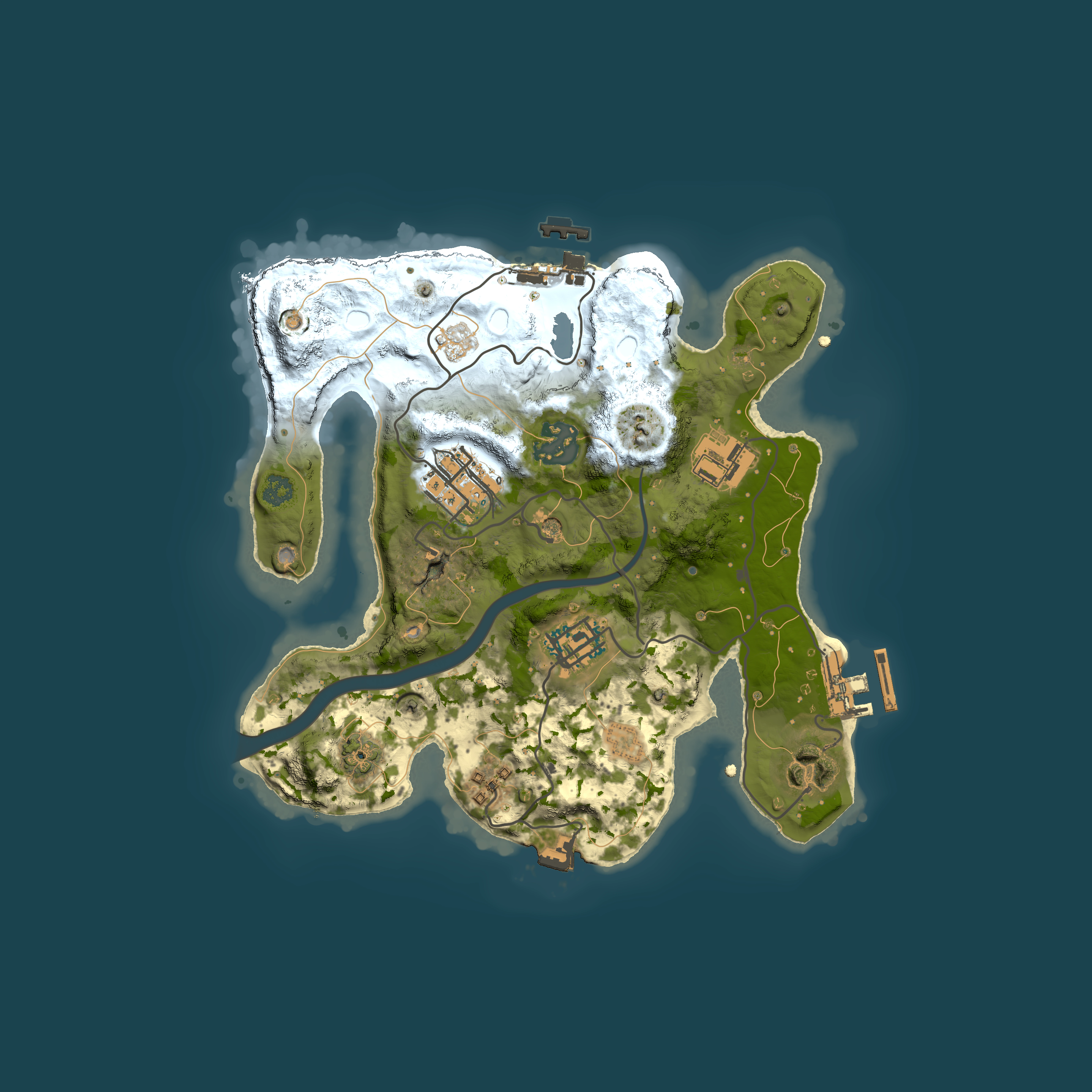 Full top-down render of Rust map seed 977152793, 2500x2500m