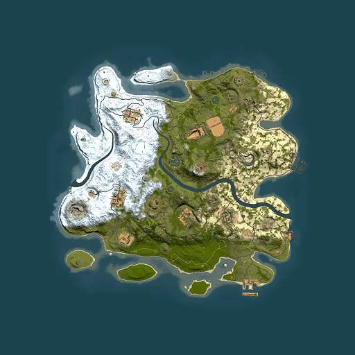 Rust map seed 1932555575, 3500x3500m top-down preview